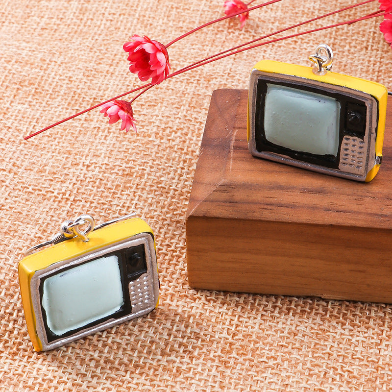 Wholesale Vintage Telephone Tv Iron Radio Earrings
