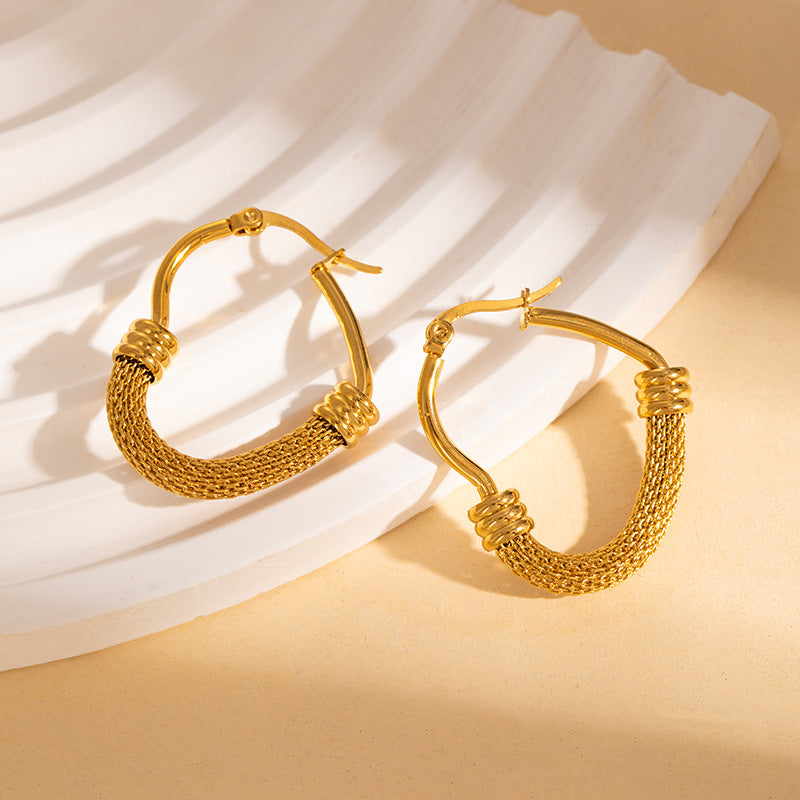 Wholesale Titanium steel earrings gold plating high-quality earrings