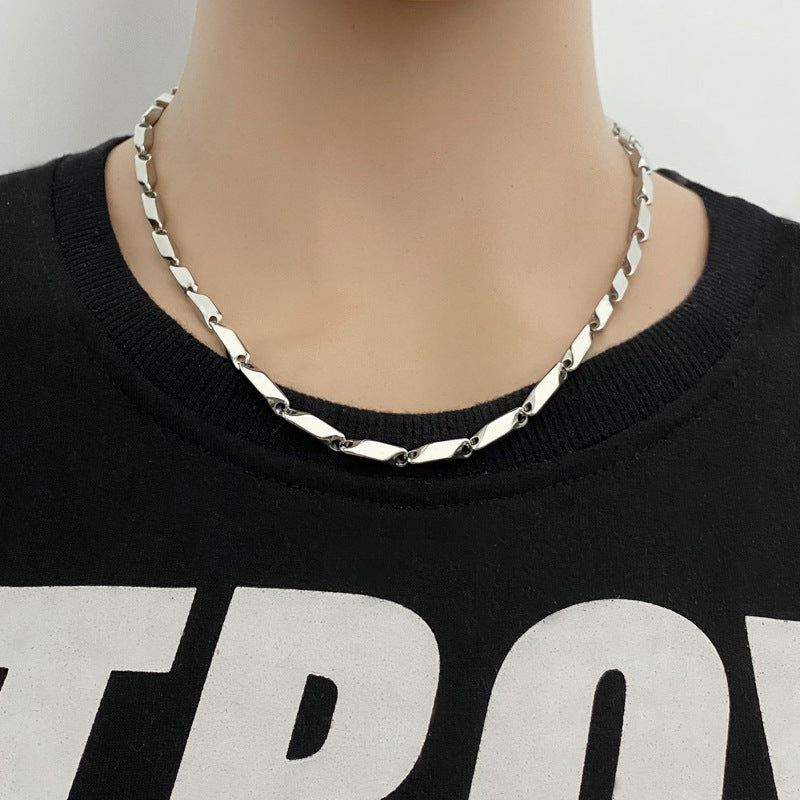 Wholesale Titanium Steel Melon Seed Chain Stainless Steel Necklaces