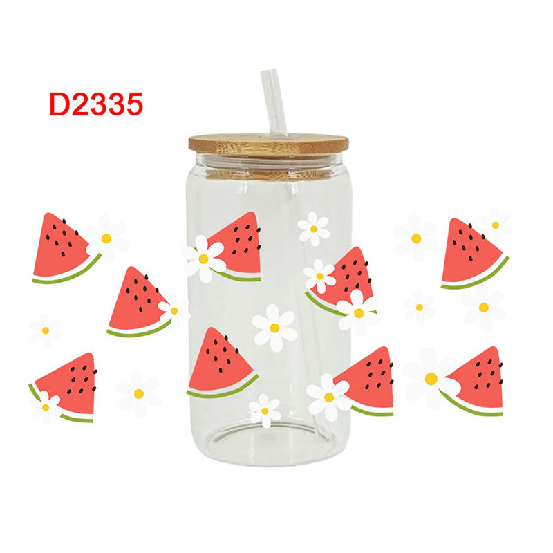 Wholesale Colorful Fruit Series 16oz Cup UV DTF Wraps