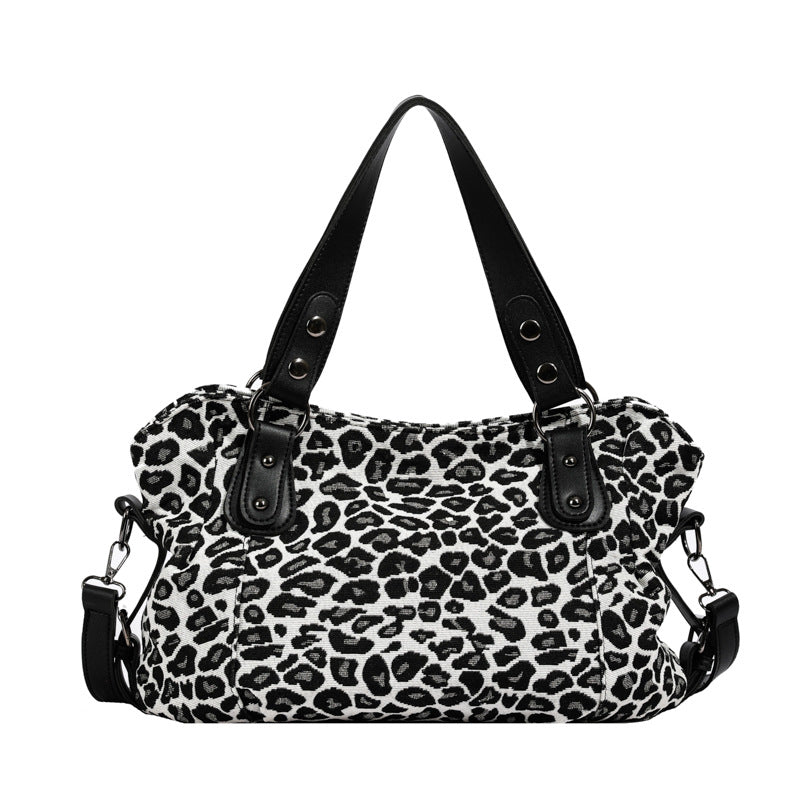 Wholesale Western Style Leopard Print Crossbody Large Capacity Handbag