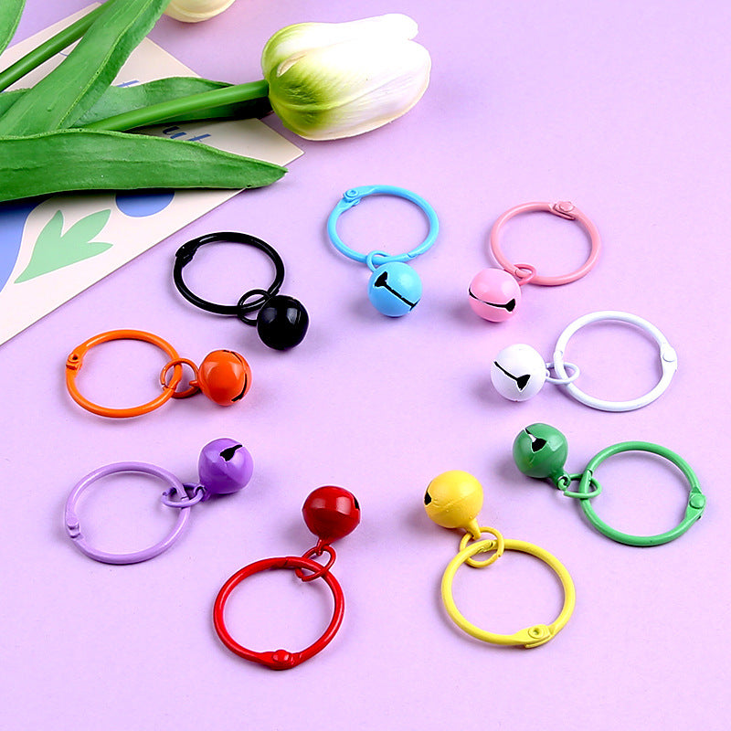 Wholesale Small fresh colorful flower bell keychain