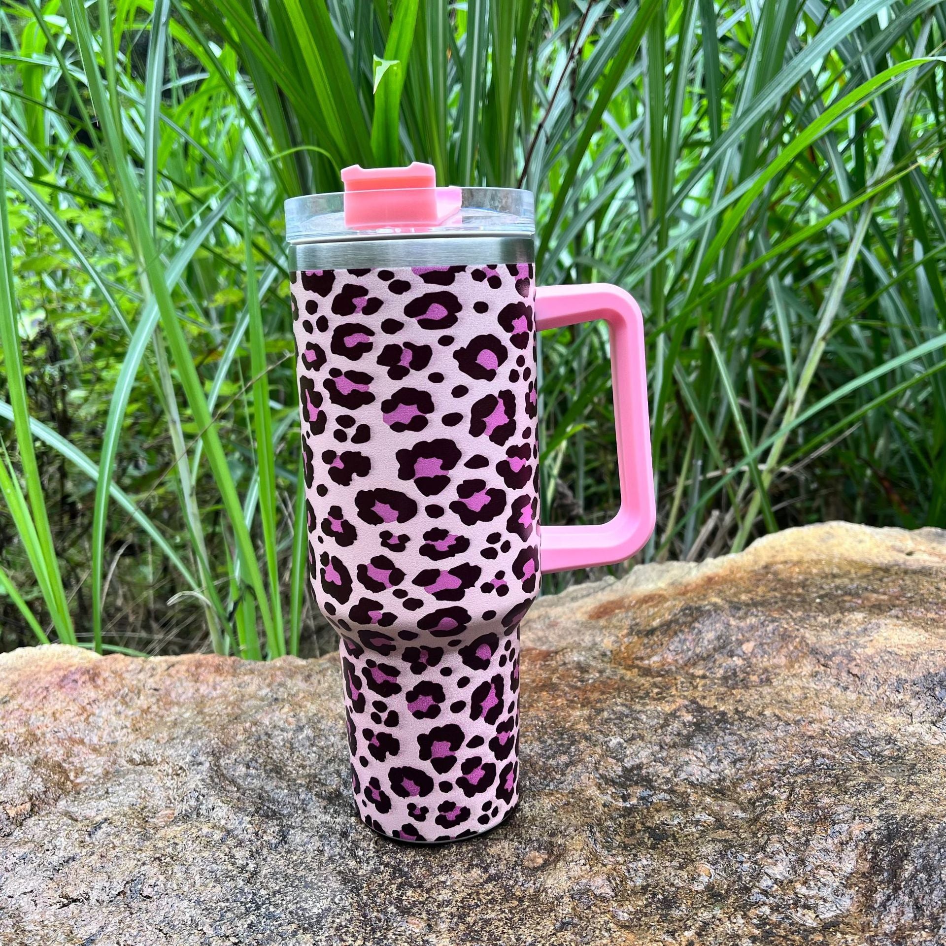 Wholesale Colorful Leopard Print 40oz First Generation Handle Ice Cup