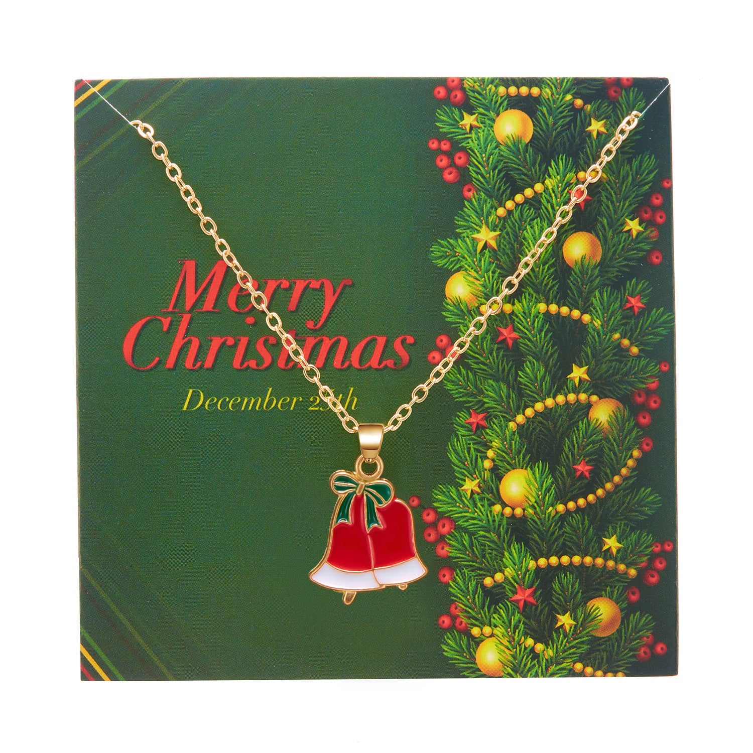 Wholesale Christmas Necklace Christmas Bell Snowflake Necklace