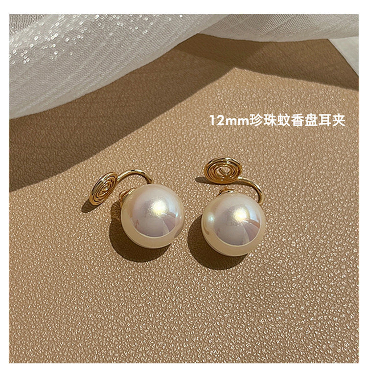Wholesale 925 silver mosquito coil tray pearl ear clip
