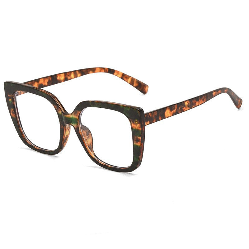 Wholesale Leopard print frame flat glasses anti-blue light glasses frame
