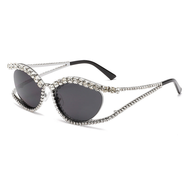 Wholesale Diamond-encrusted cat-eye sunglasses