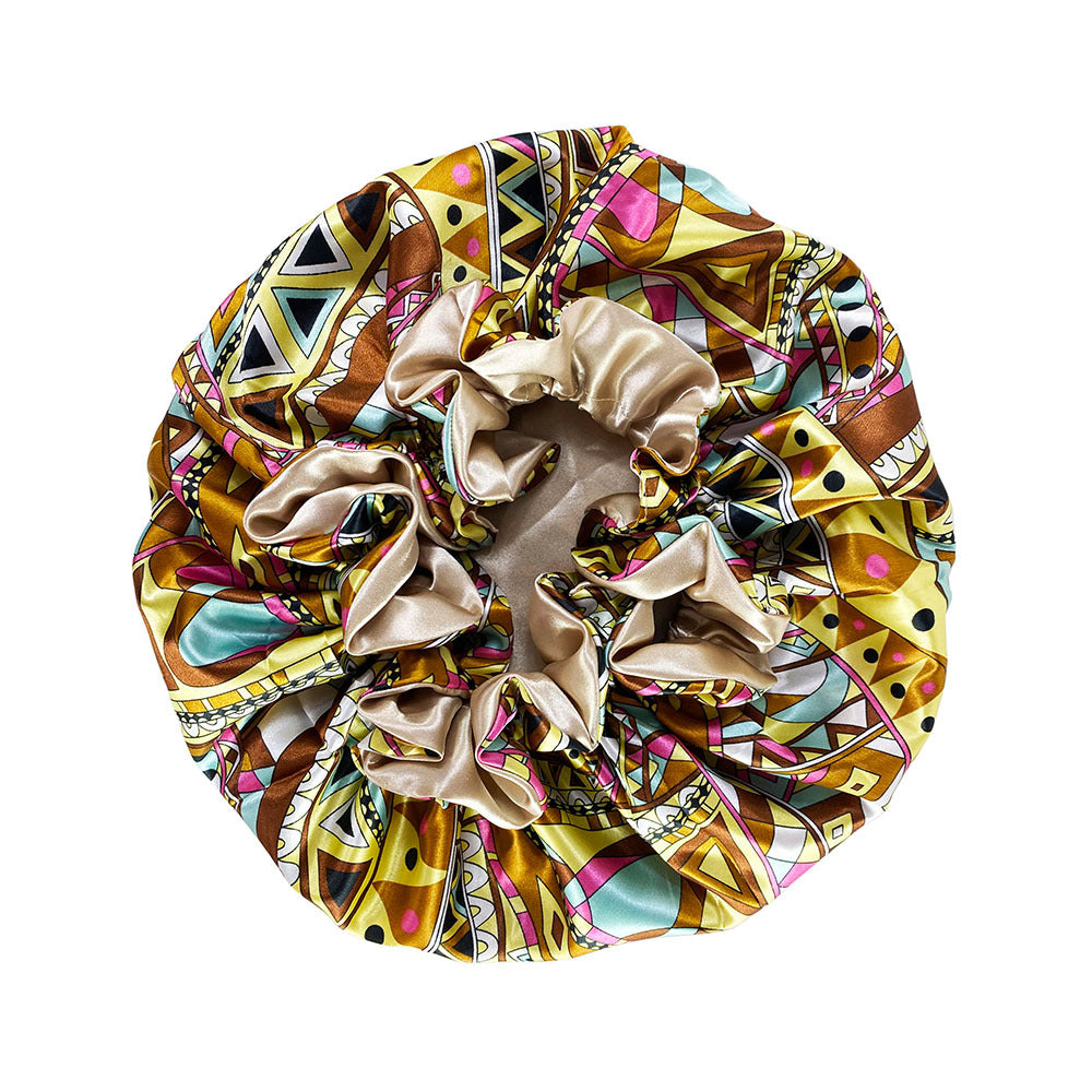 Planta de doble capa de poliéster al por mayor sombreros para dormir impresos