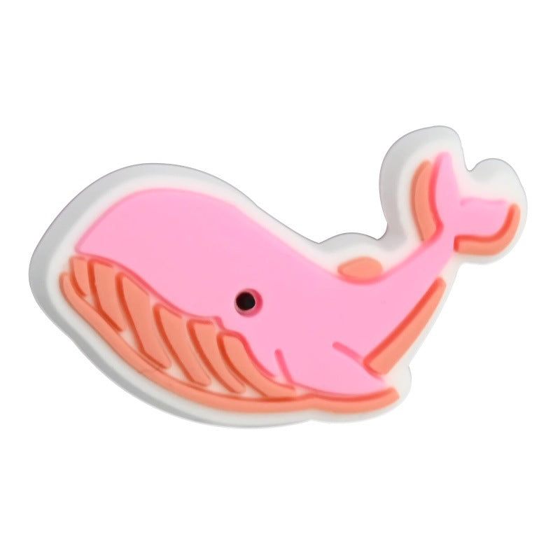 Wholesale   Random 100pcs/pack  Cartoon Ocean Animal Series PVC Soft Rubber Thick Sheets DIY Beading