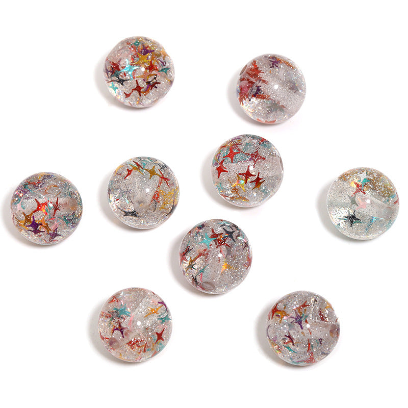 Wholesale 200pcs A variety of colorful sequins resin fine flash through hole beads