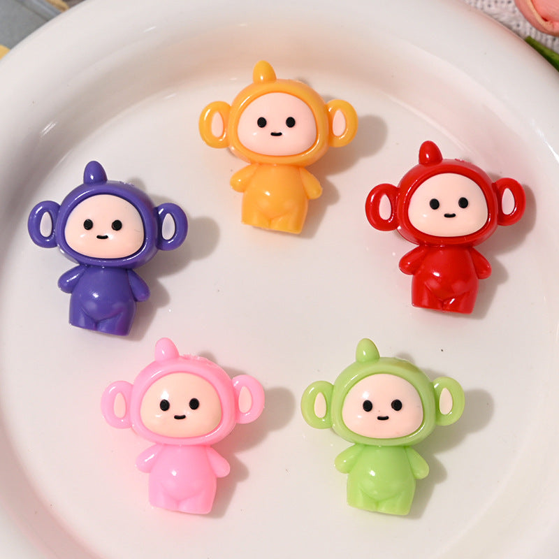 Wholesale 10pcs/pack Cartoon Teletubbies Rubber Beads DIY Beading