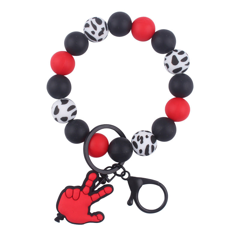 Wholesale Cute Dairy Bead Bracelet Keychain