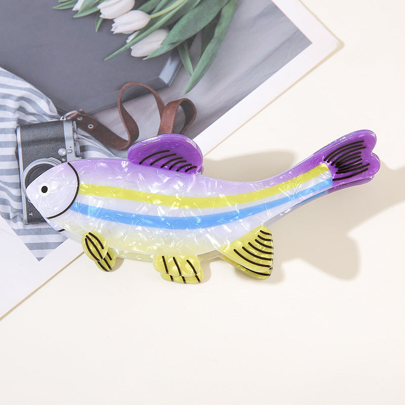 Wholesale Trendy Koi Fish Hair Clip PVC Gripper Claw Dopamine Ocean Series Animal Hair Accessory Everyday Styling Gift Boutique Resale
