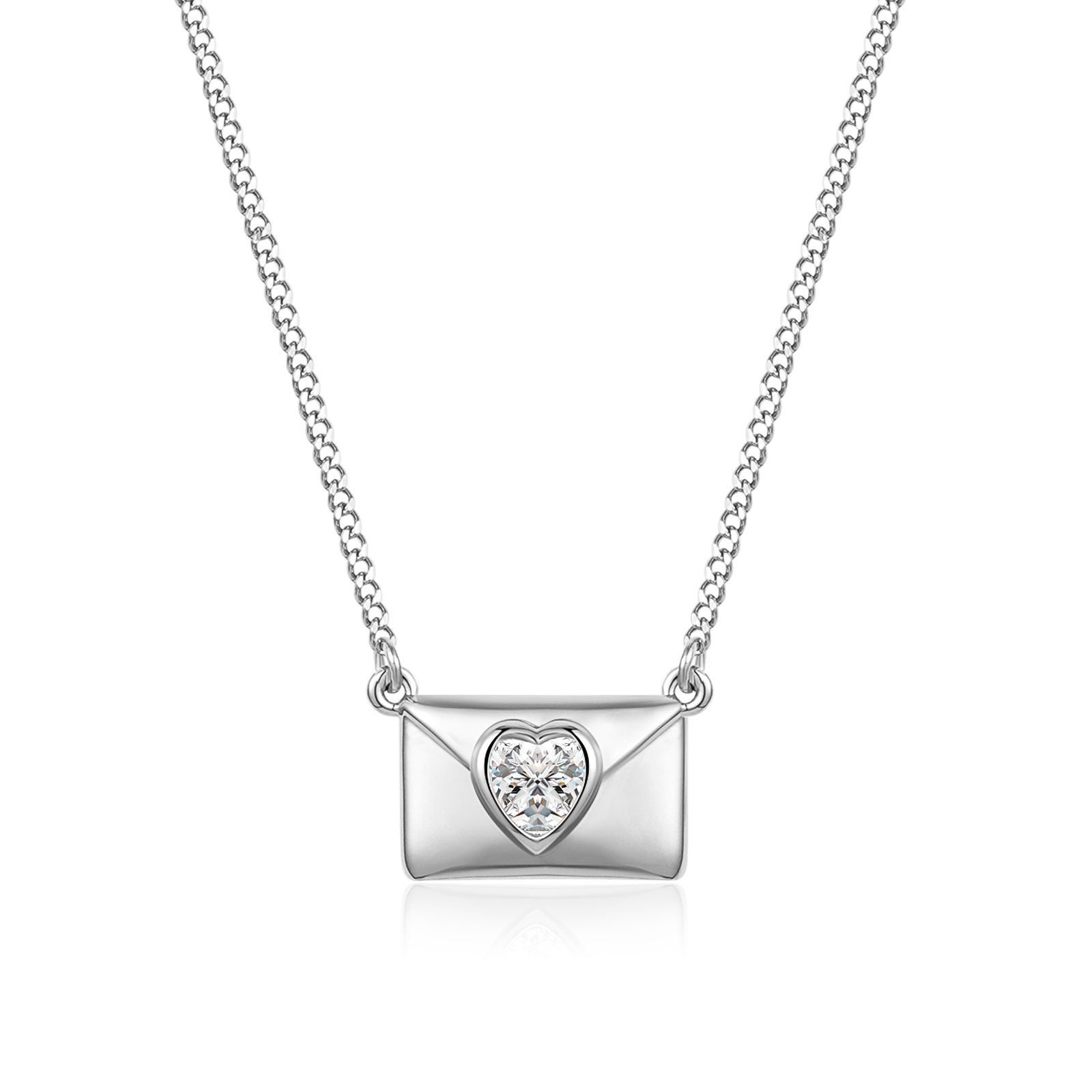 Wholesale Stainless Steel Love Envelope Pendant Necklace Set