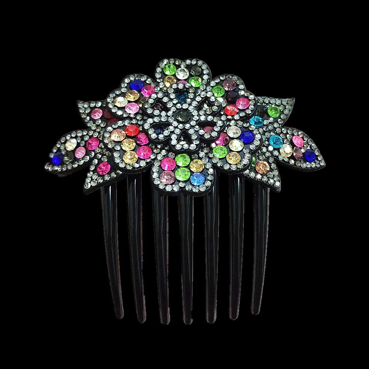 Wholesale Diamond Flower Hairpin Comb Hair Ponytail Clip