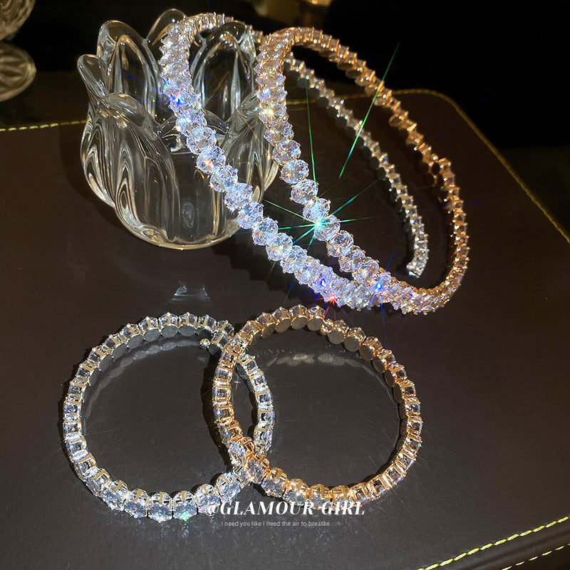 Wholesale Oval Zircon Necklace Clavicle Chain