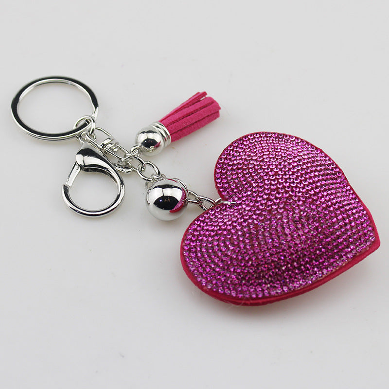 Wholesale Rhinestone Colorful Heart Keychain