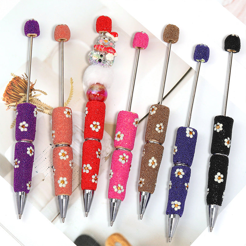 Wholesale 5pcs themed rhinestone beaded pen a fashionable and creative pen Beadable Pens