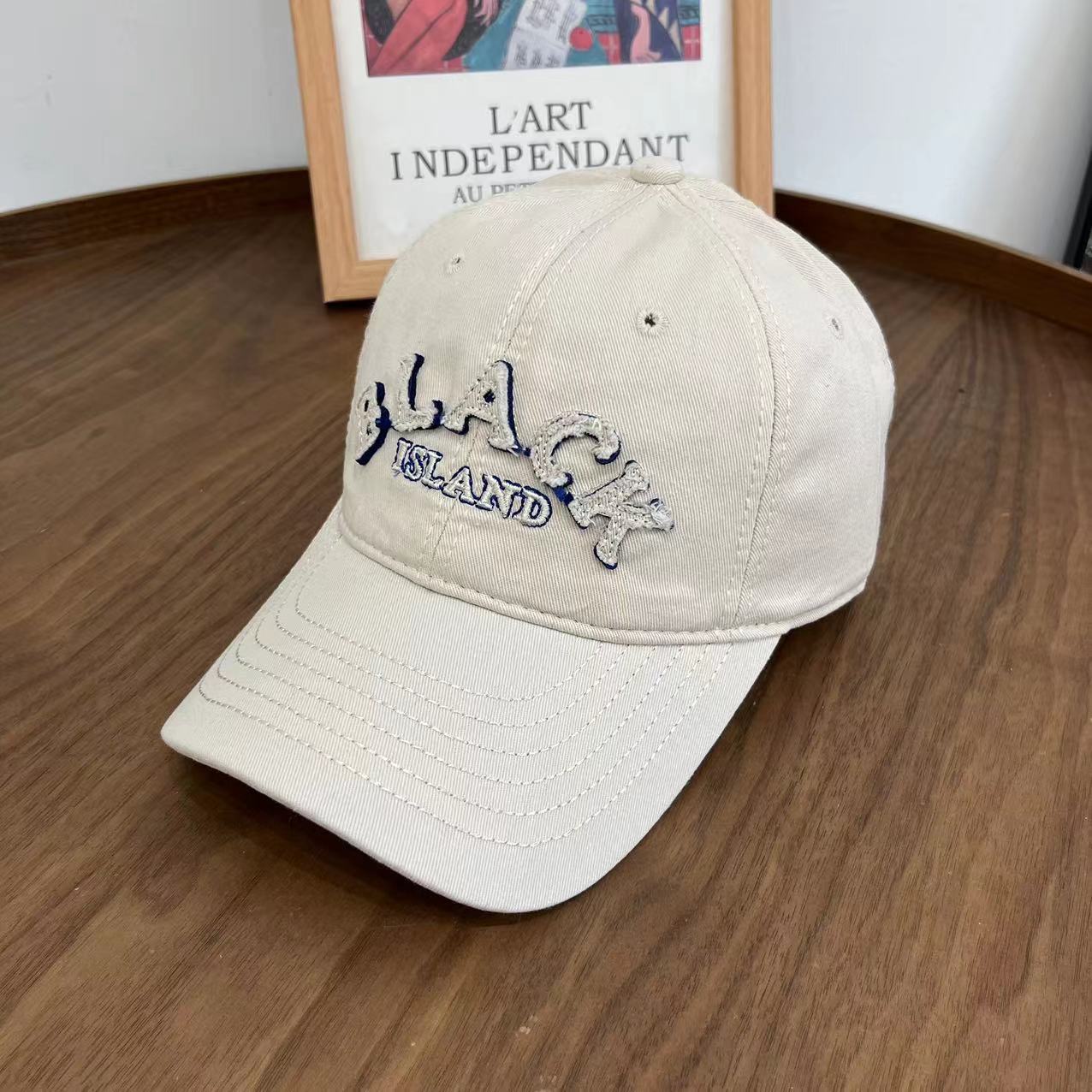 Carta de algodón al por mayor bordado Big Head Girth Men and Women Big Brim Baseball Cap