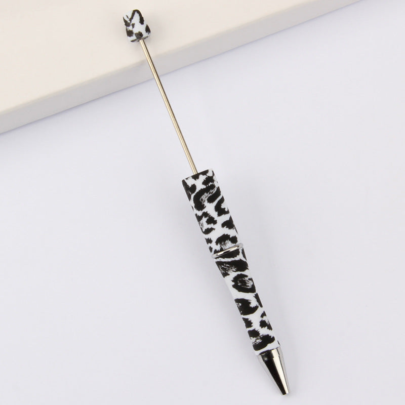 Wholesale Beadable Pens DIY for Beaded Cow Leopard Print Plastic Pen