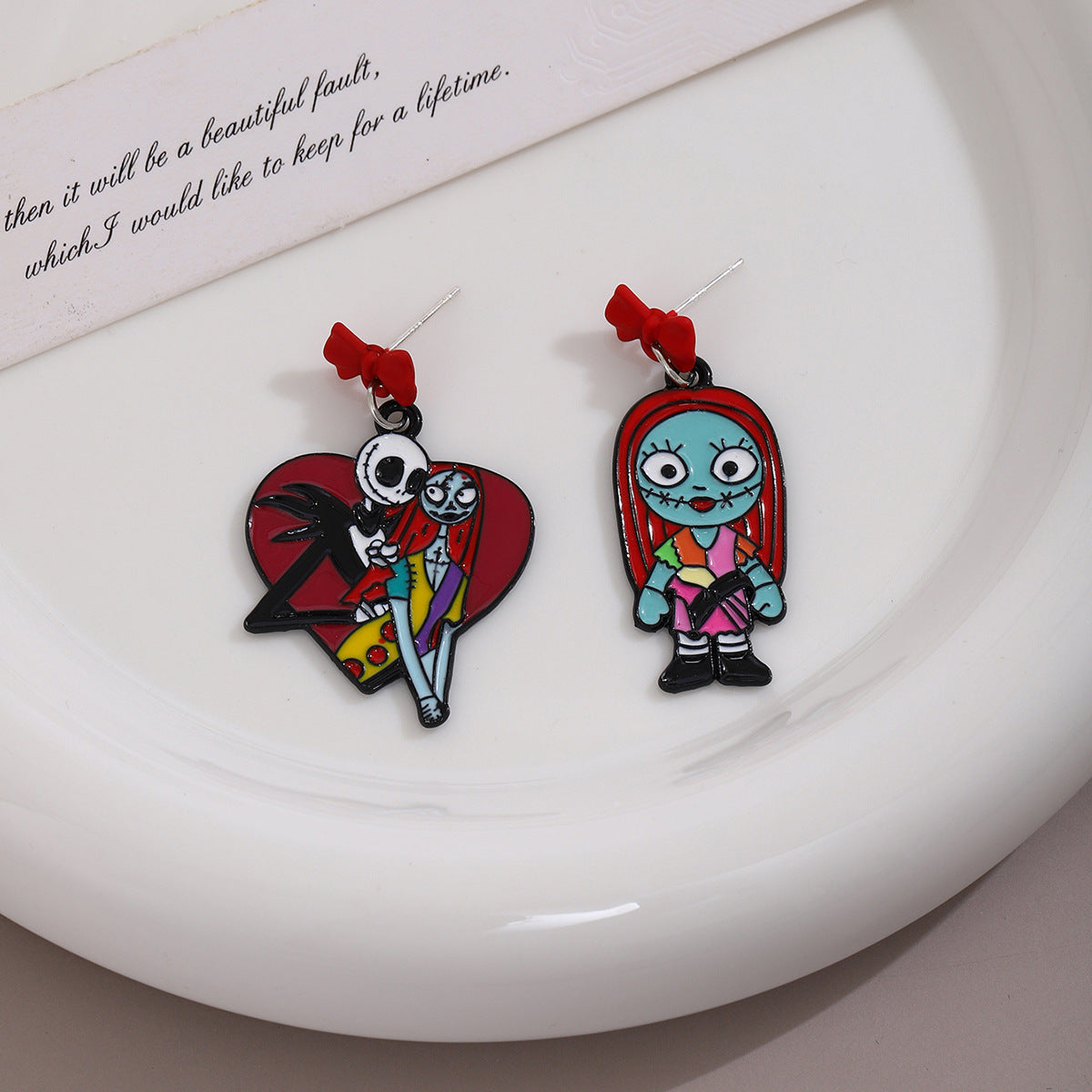 Wholesale Silver Ghost Pumpkin Skull Earrings