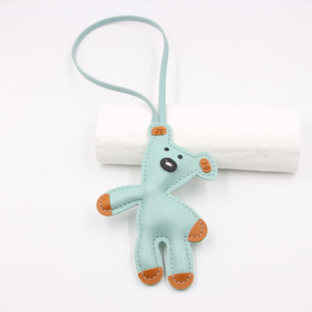 Wholesale Trendy Bean Bear Bag Charm Coffee Artificial Leather Cartoon  Pendant Purse Keychain Gift Resale