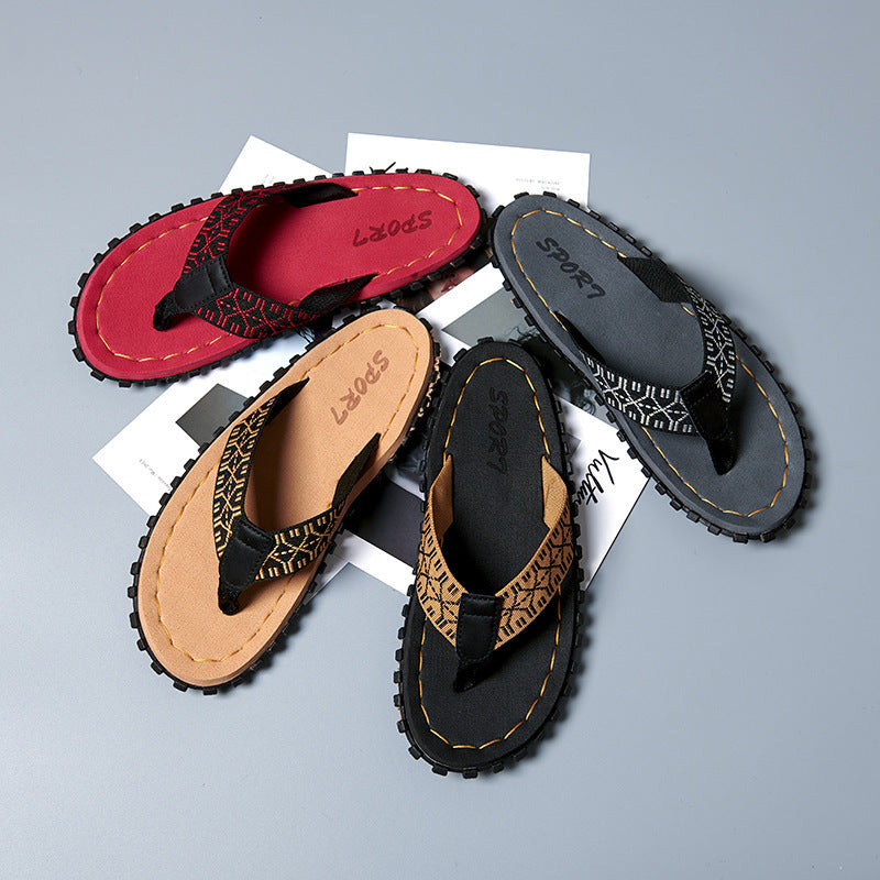 Wholesale Men's Outdoor Casual Strange Bottom PVC Flip Flops