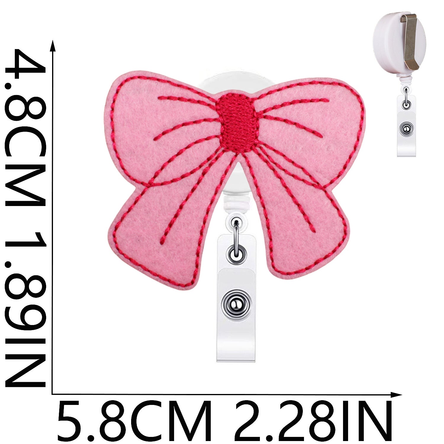 Wholesale Bow ID Clip Decoration Embroidered Cloth Sticker Easy Pull Button Patch Sticker Cherry Alligator Clip Dress-up Embroidered Label Stamp