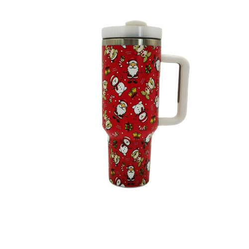 Wholesale Christmas Large Capacity Car Cup Ice Cup 40oz Handle Cup Insulation Cup