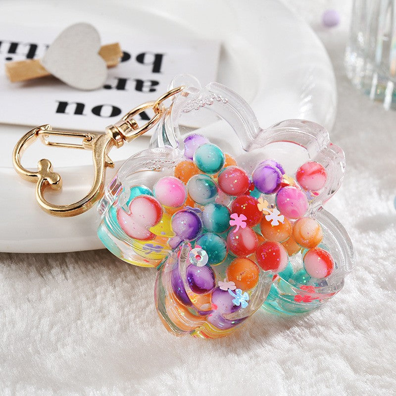 Wholesale Acrylic Oil-Filled Pendant Luminous Iceberg Cup Keychain