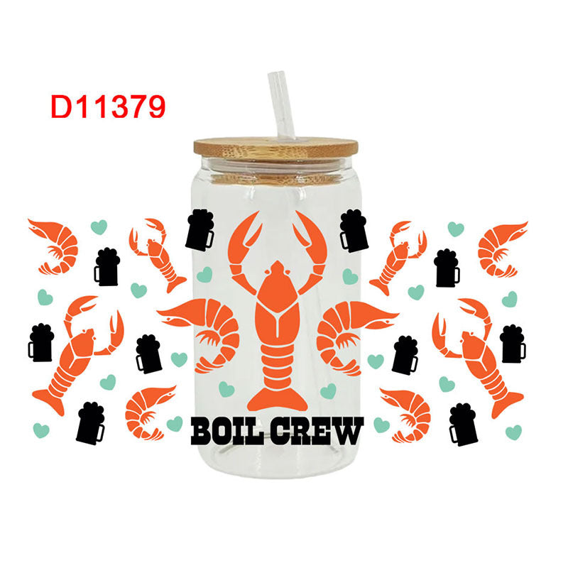 Wholesale Cartoon Cute Colorful Carnival 16oz Cup UV DTF Wraps