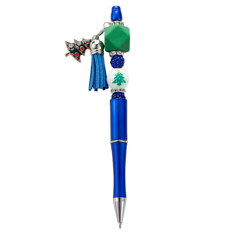 Wholesale Christmas Tassel Silicone Handmade Bead Pen Ballpoint Pen