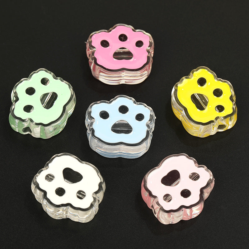 Wholesale 30PCS/PACK Cute Transparent Acrylic Skewer Beads