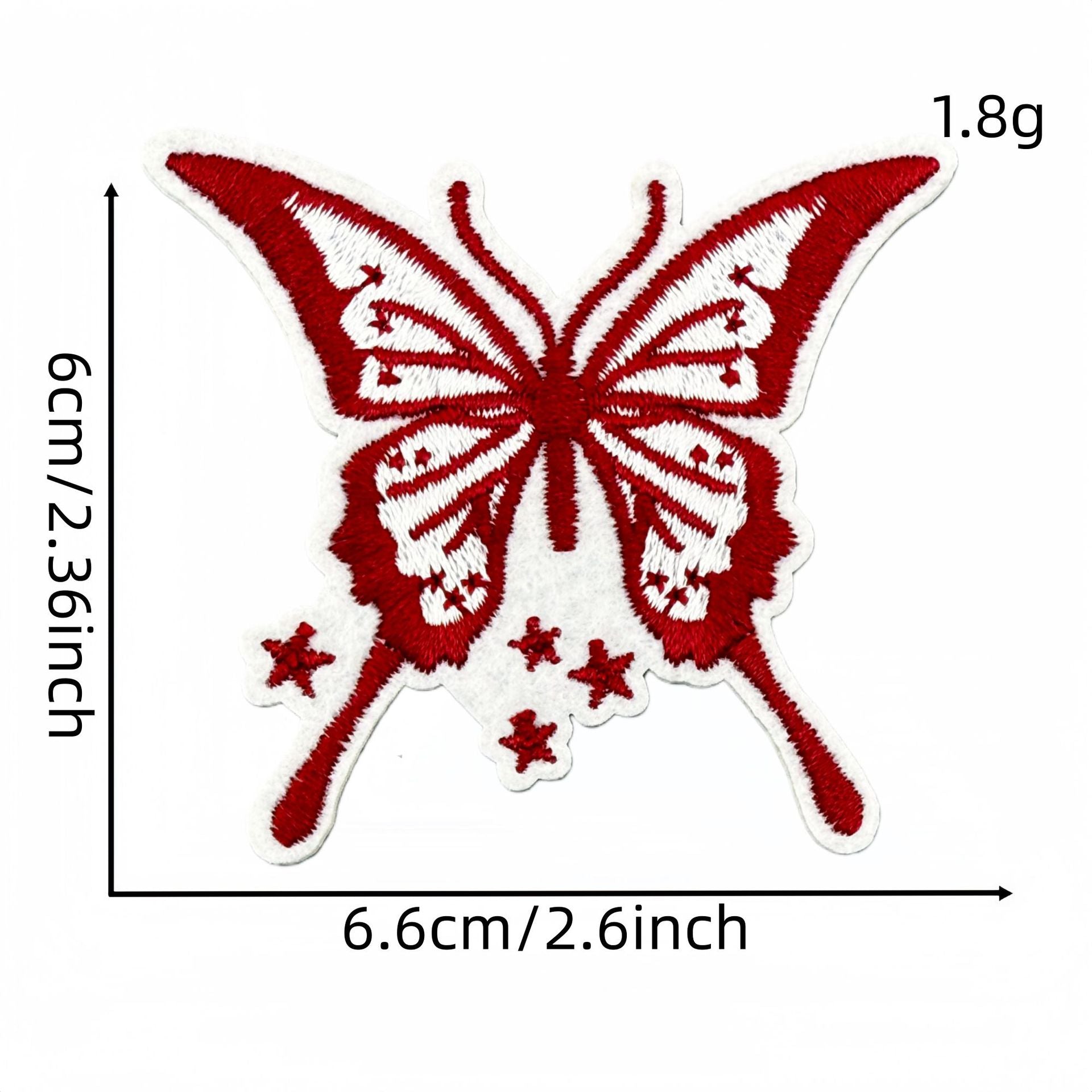 Wholesale Retro Red Valentine Embroidered Fabric Patch Ins Style Clothing Applique For DIY Craft And Resale
