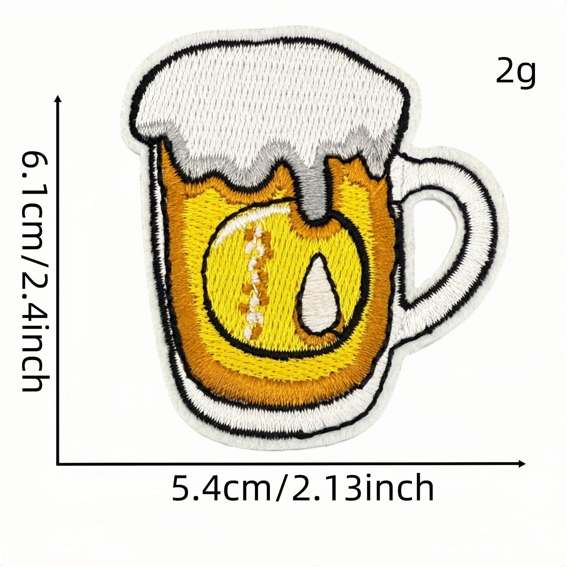 Wholesale Cartoon beer cup embroidery cloth patch embroidery iron-on patch