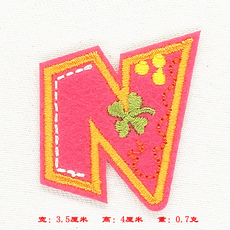 Wholesale Colorful English letter embroidery DIY Patches