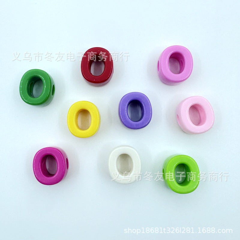 Wholesale  20pcs/pack   Acrylic large-hole letter Letter Beads