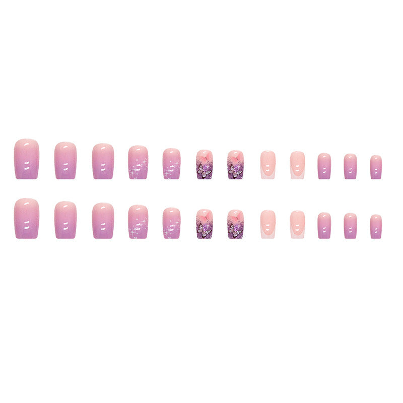 Wholesale Small Fresh Grape Purple Gradient Nail Stickers