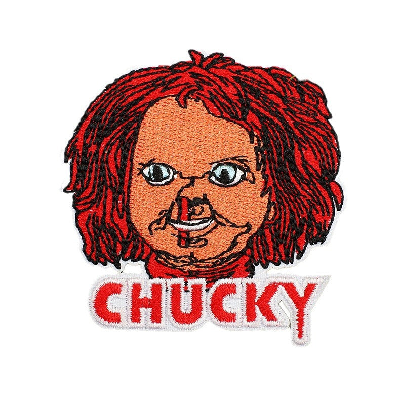 Wholesale Party  Embroidered Patches Creepy Clown Mummy Design Polyester Clothing Applique For Costume DIY OLY Exclusive
