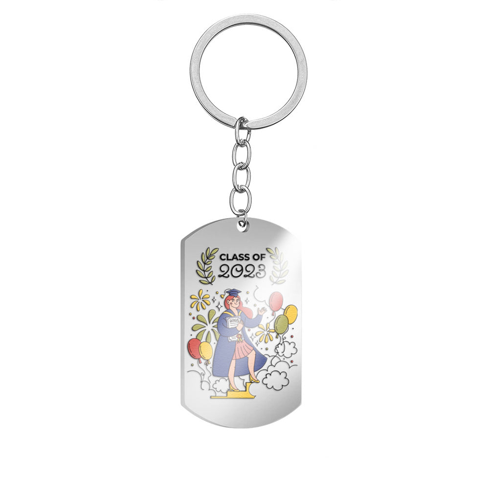 Wholesale 2023 Couple Graduation Season Stainless Steel Keychain