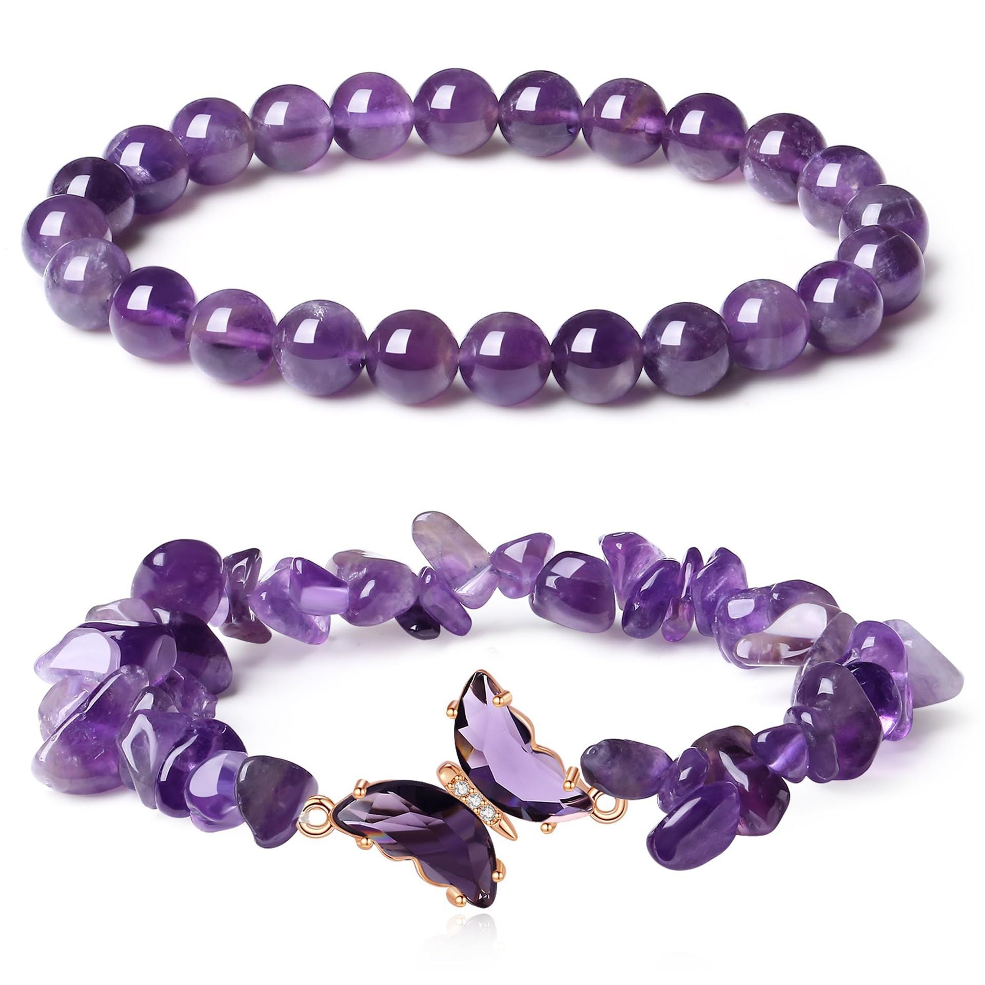 Wholesale Butterfly Accessories Bracelet Natural Stone Crystal Bracelet