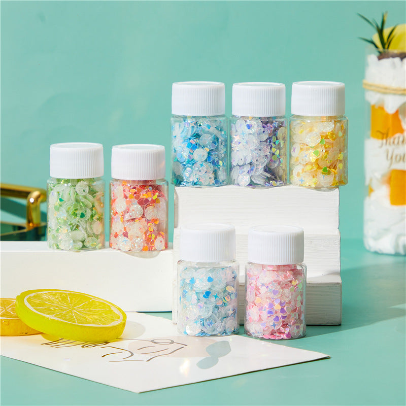 Wholesale DIY Handmade Material Crystal Drip Glue Starry Sky Mixed Glitter Gold Onion Sparkling Star Love Flowing Sand Filler