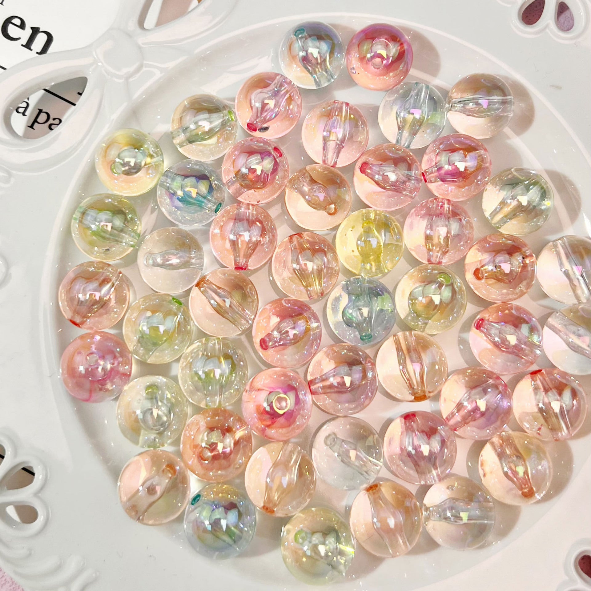 Wholesale 10pcs 16mm High Quality Transparent Mermaid Resin Beads