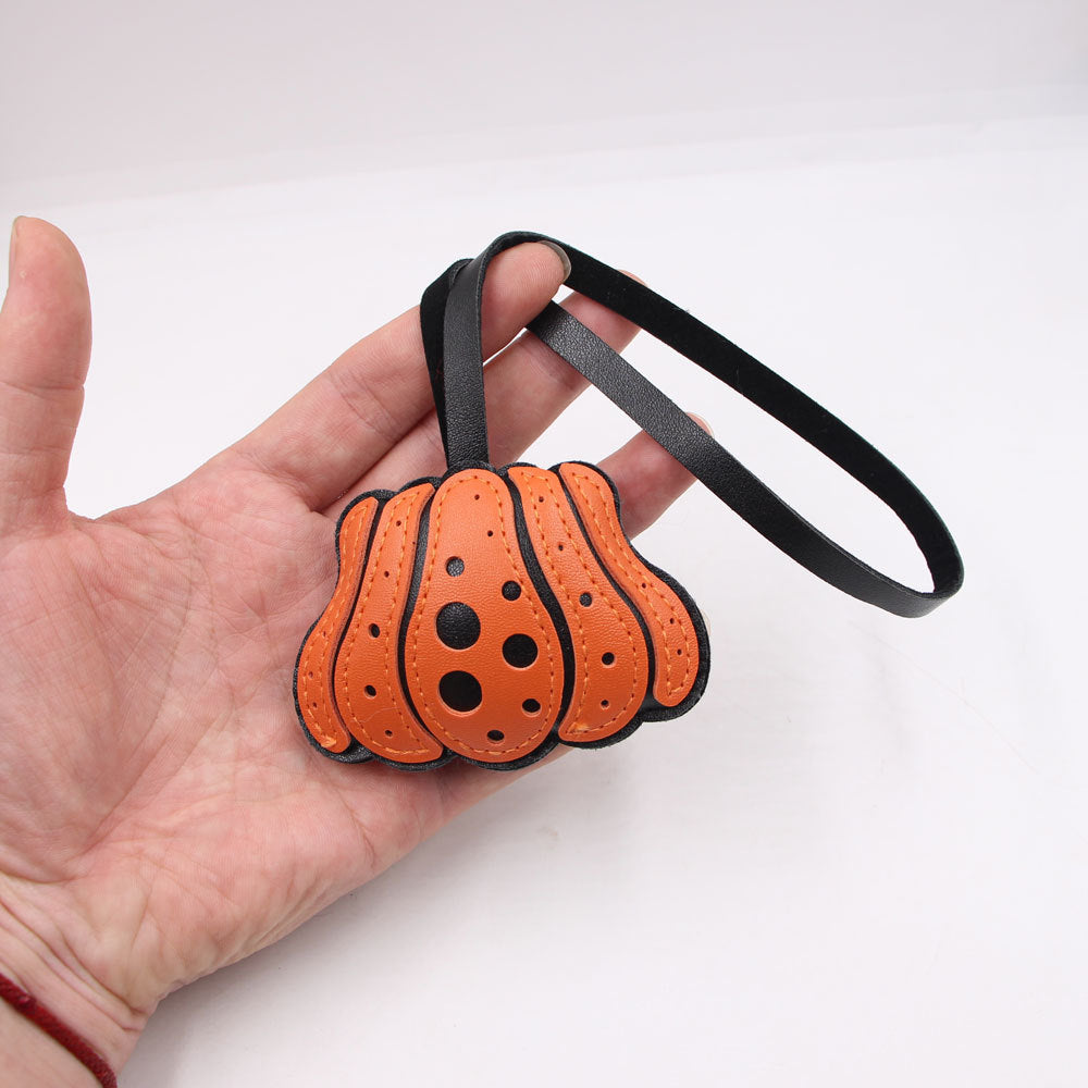 Wholesale Artificial Leather  Pumpkin Lanyard Bag Charm Trendy Fashion Accessory For Party Gifts