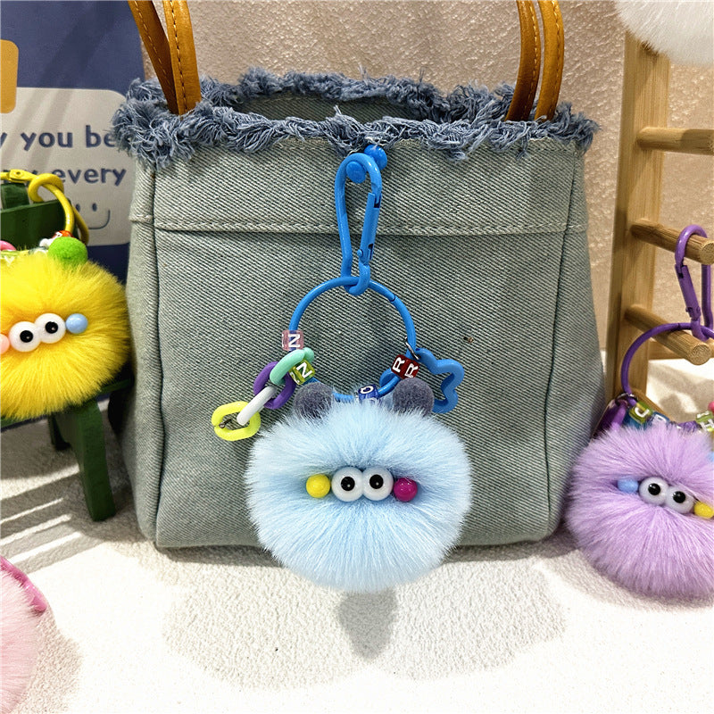 Wholesale Cute cartoon ugly creative small coal ball keychain