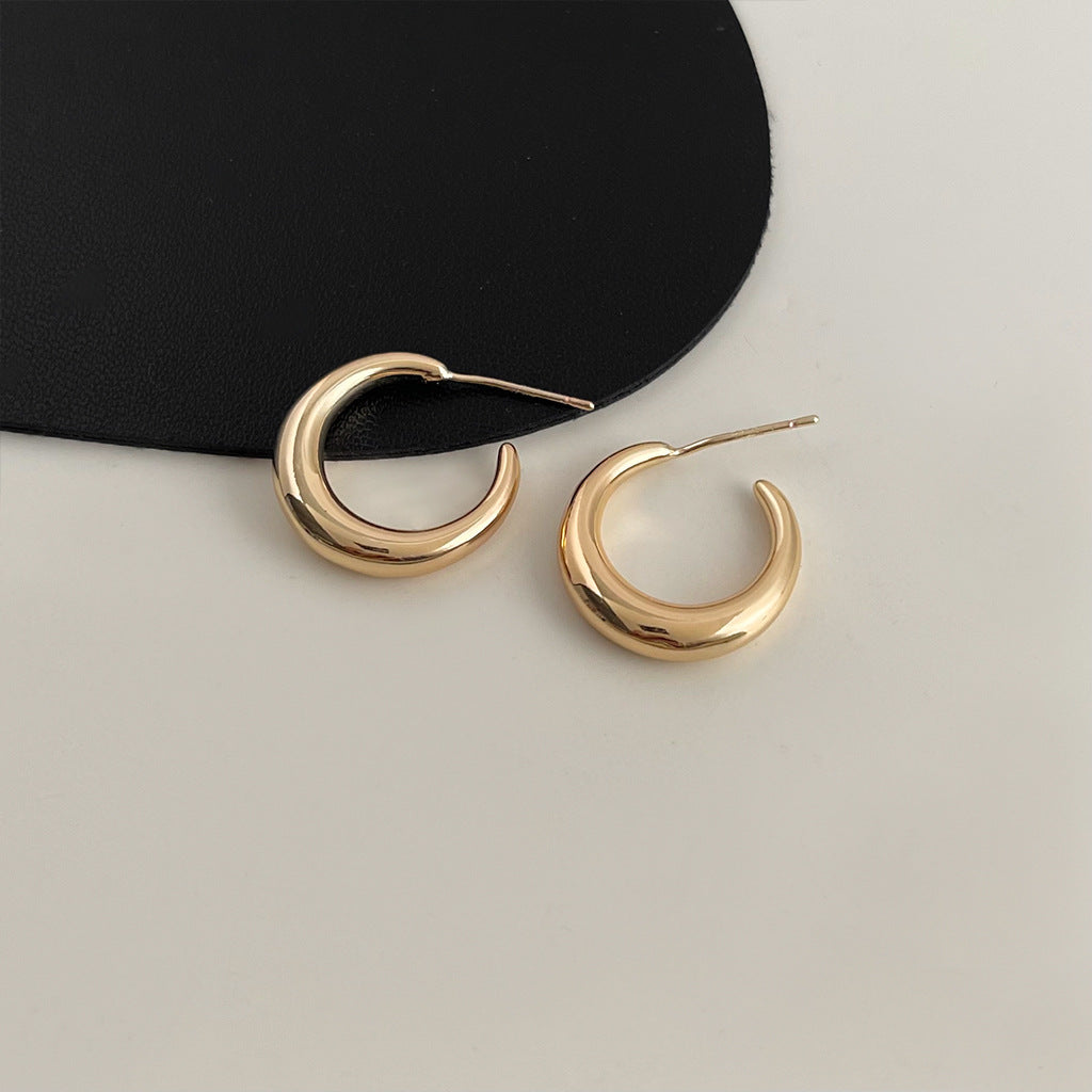 Wholesale Retro geometric metallic irregular earrings