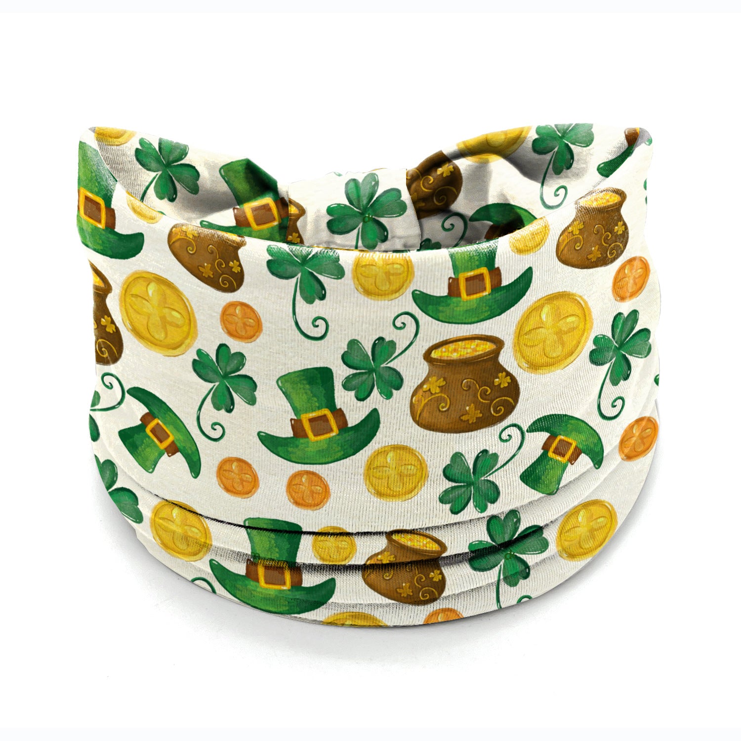 Wholesale St.  Patrick' s Day printed clover elastic wide headband