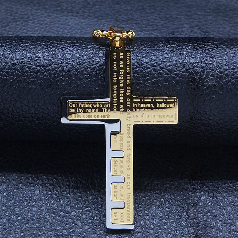 Wholesale Men's Stainless Steel Cross Necklaces