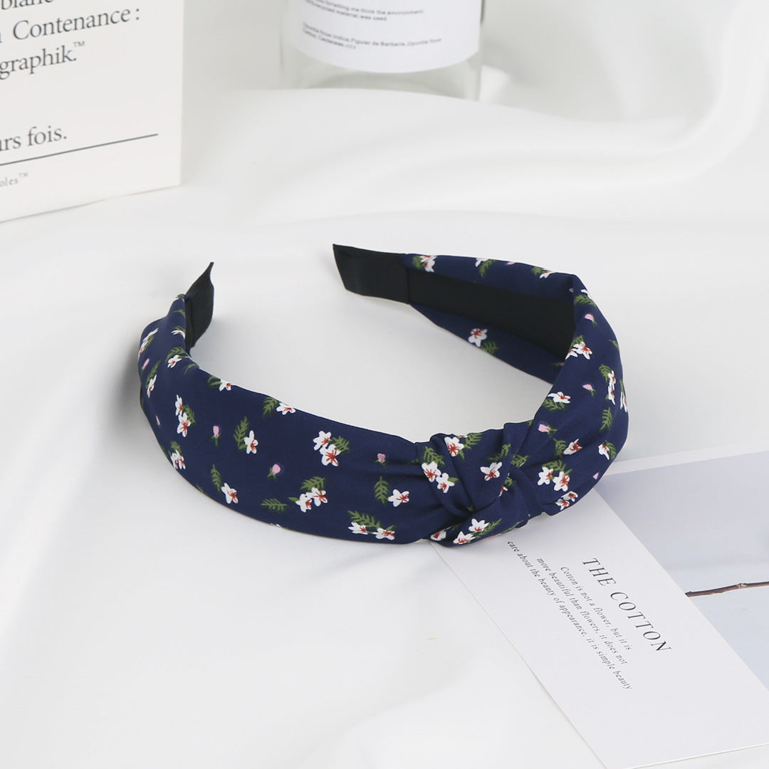 Wholesale Small Flower Fabric Woven Wide Edge Hair Bands