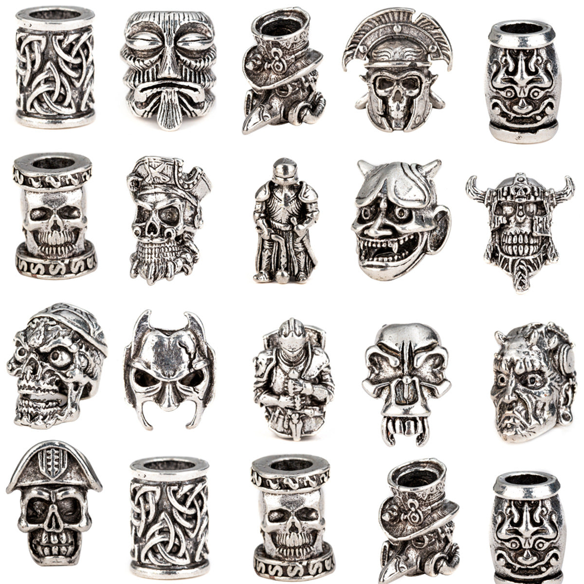 Wholesale Alloy Demon Skull Large Aperture Beads DIY Keychain Accessories Beads